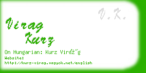 virag kurz business card